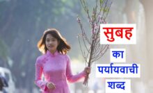 सुबह का पर्यायवाची शब्द