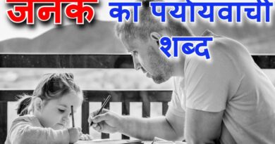 ‌जनक का पर्यायवाची शब्द हिंदी में लिखे