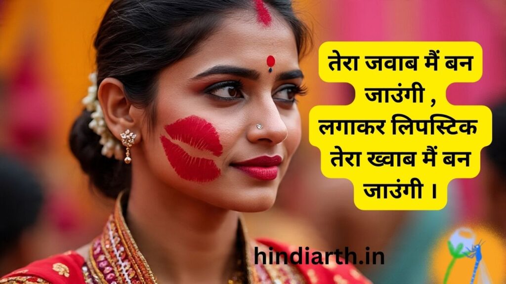 lipstick shayari for girl in hindi
