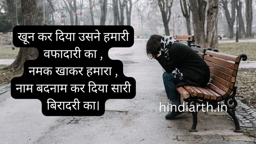 namak haram logon ke liye shayari 
