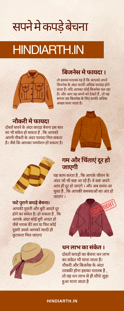 sapne mein kapde bechna