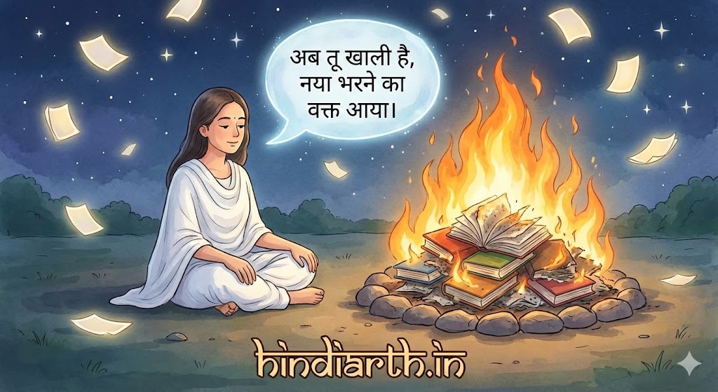 raste me jalti chita dekhna