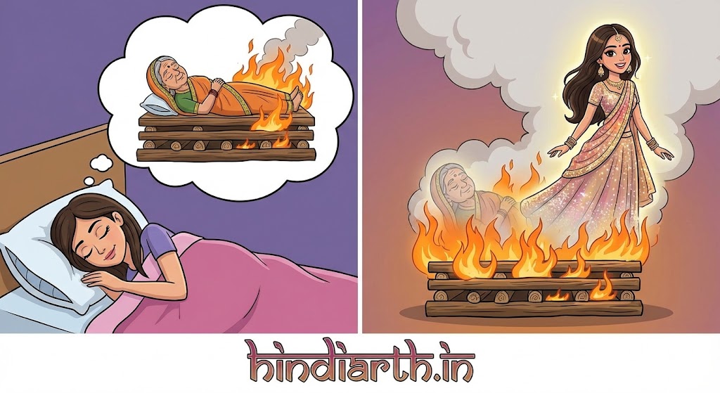sapne mein shamshan mein jalti hui chita dekhna 
