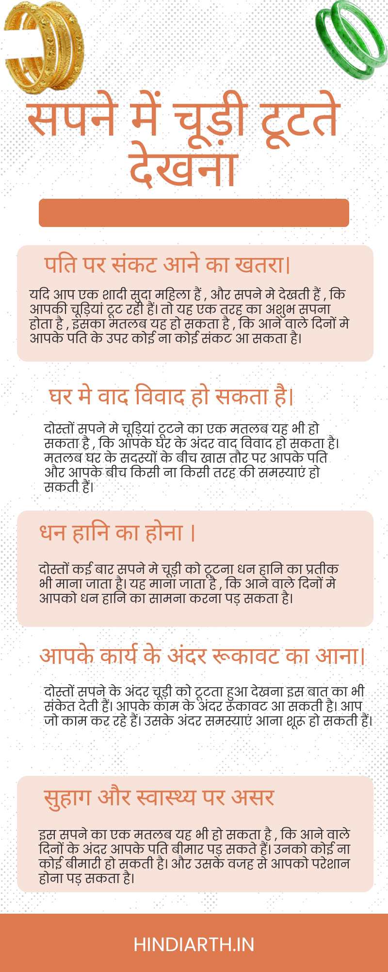 sapne mein tuti hui chudiyan dekhna