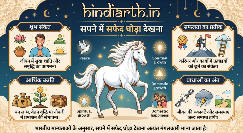sapne me safed ghoda  dekhna
