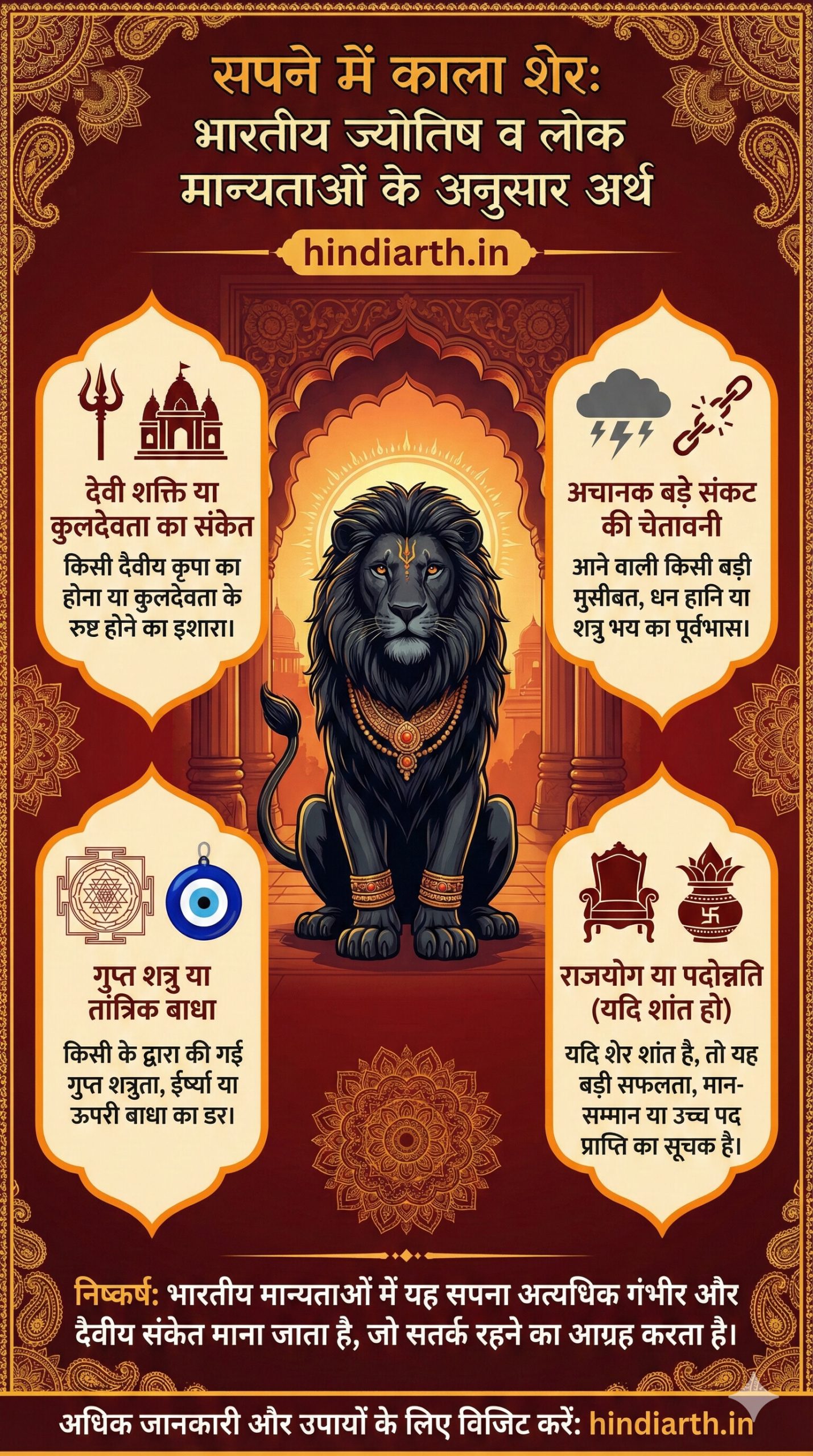 सपने मे काला शेर देखना  