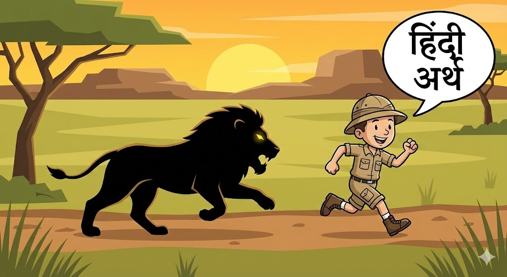 सपने मे काला शेर आपका पीछा कर रहा है