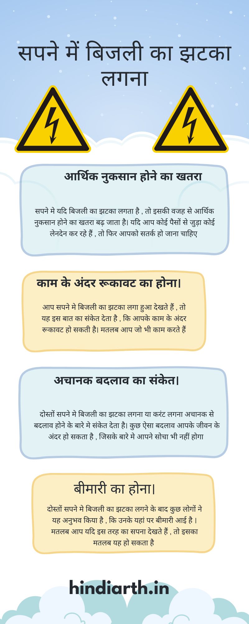 sapne me bijli ka jhatka lagna