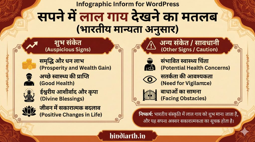 सपने में लाल रंग की गाय को देखना 