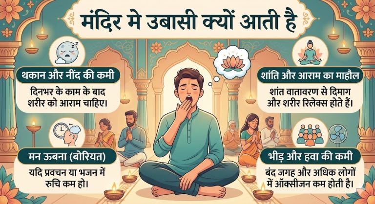 मंदिर मे उबासी आने का रियल मतलब खुद के अनुभव के साथ ।