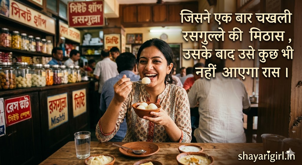 रसगुल्ले पर शायरी 2
